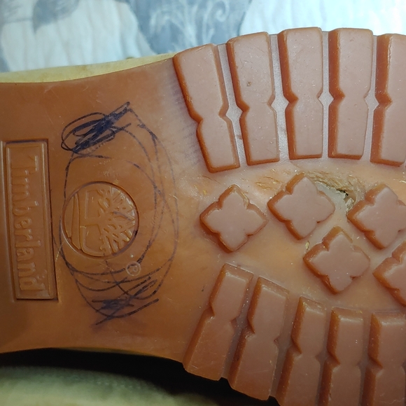 8.5 Men's Wheat Nubuck Timberland Boots - Picture 6 of 12